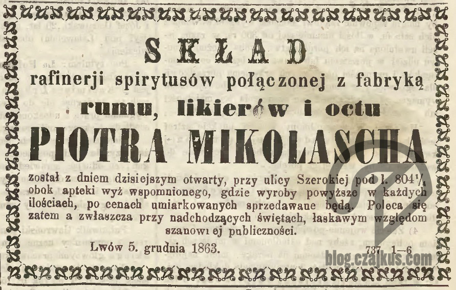 Mikolasch Piotr, Lwów - 1863